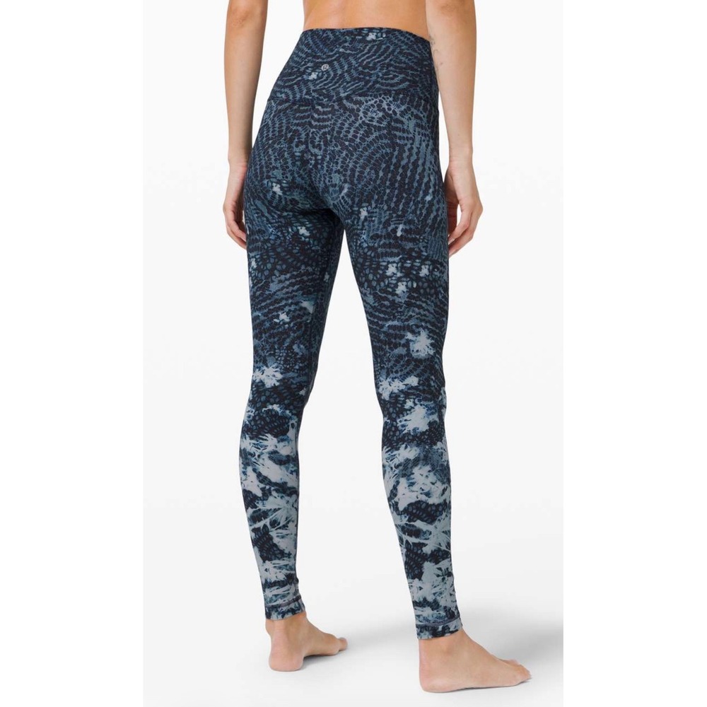 Lululemon Align High Rise Leggings Indigo Starlight Tie Dye Size 2 28 Inseam